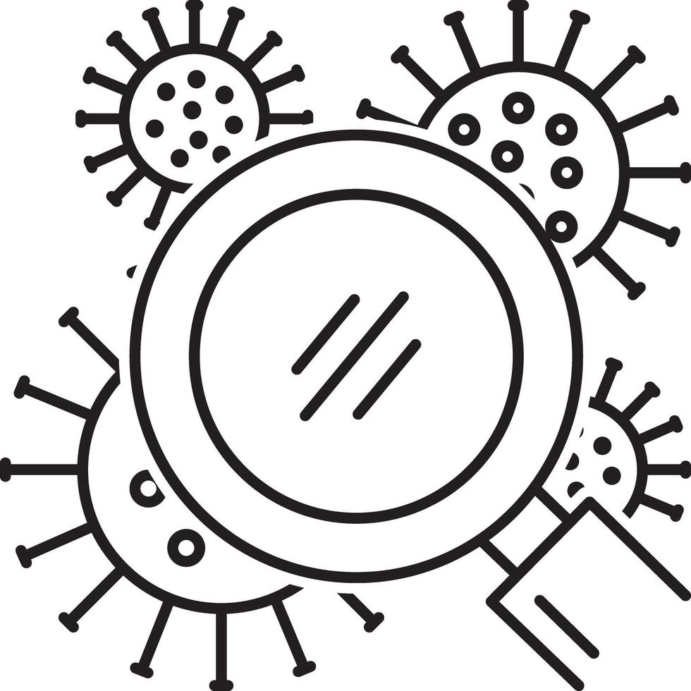 Zeilensymbol für Suchinfektion vektor