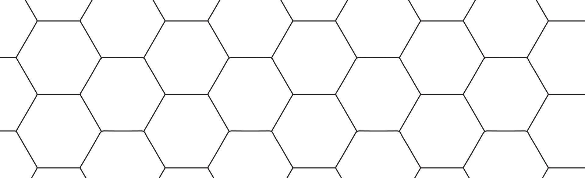 schwarze Sechsecke auf weißem Hintergrund - Vektor