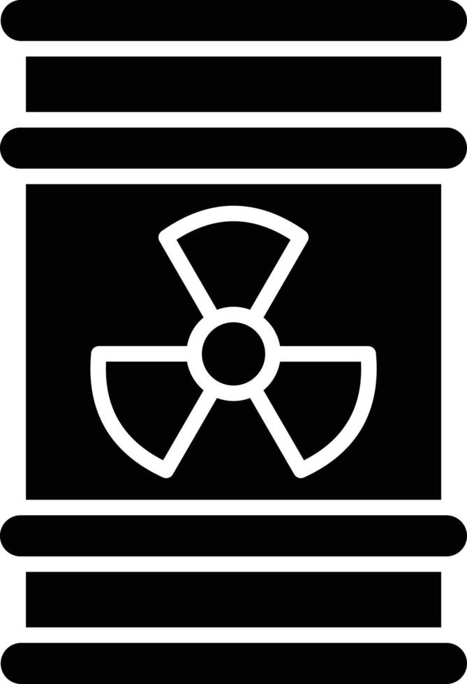 Vektor Design radioaktiv Fass Symbol Stil