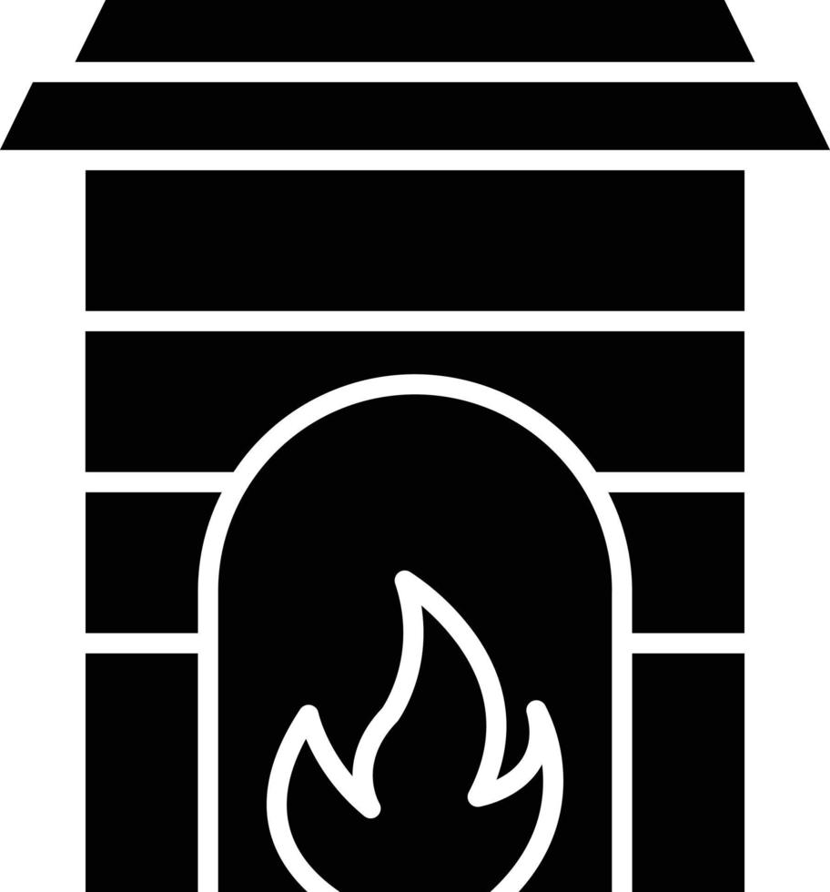 Vektor Design Kamin Symbol Stil