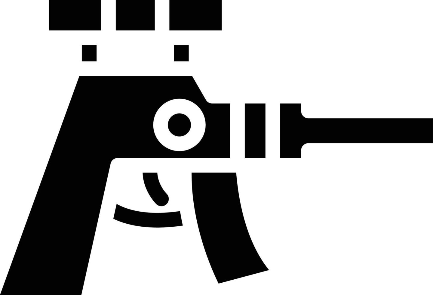 prickskytt gevär vektor ikon stil