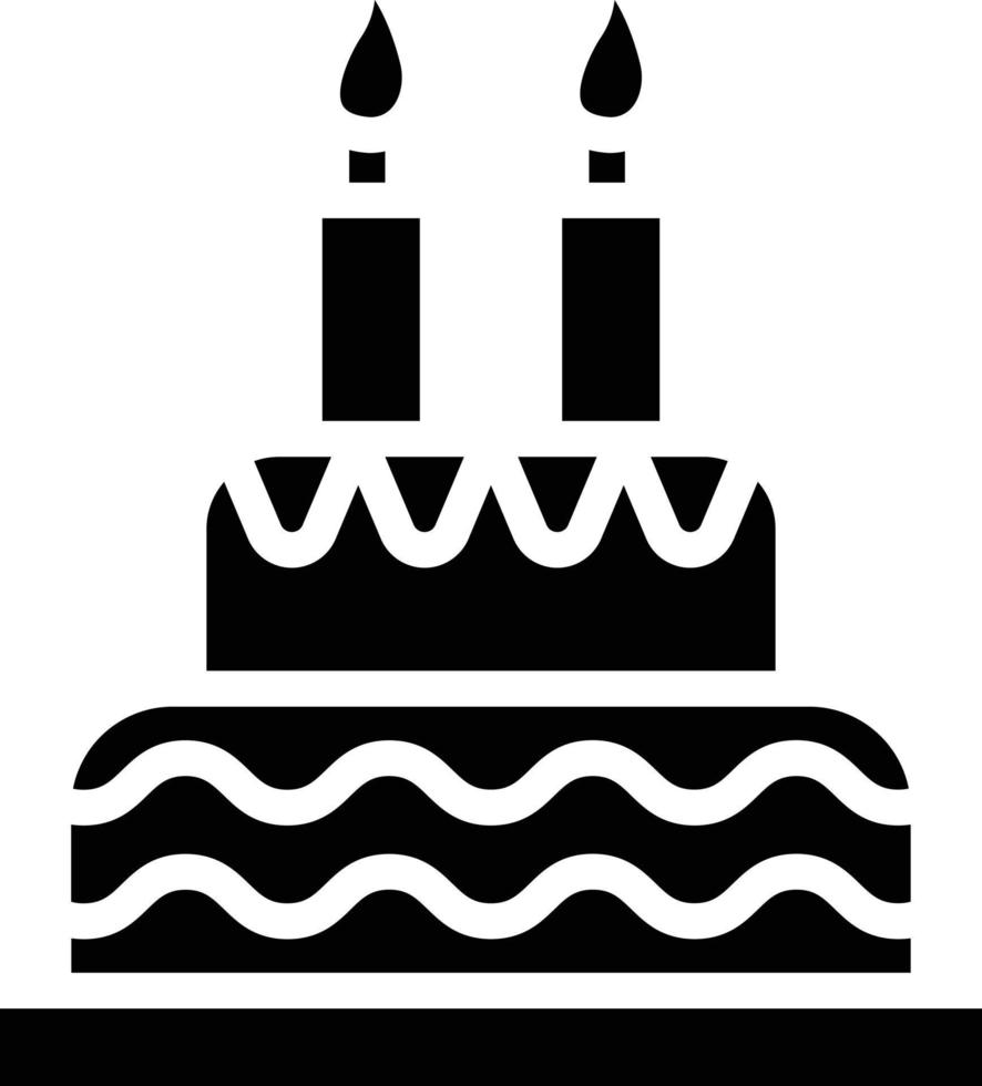 Geburtstag Kuchen Vektor Symbol Stil