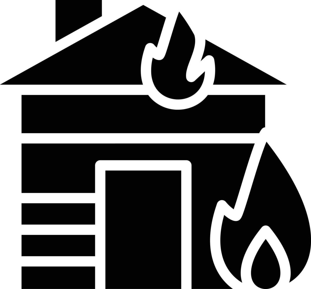hus brand vektor ikon stil