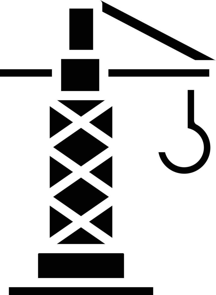 Kran Maschine Vektor Symbol Stil