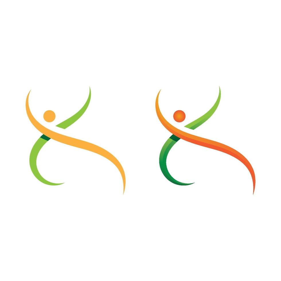 Menschen gesundes Leben Logo Vorlage Vektor-Symbol vektor
