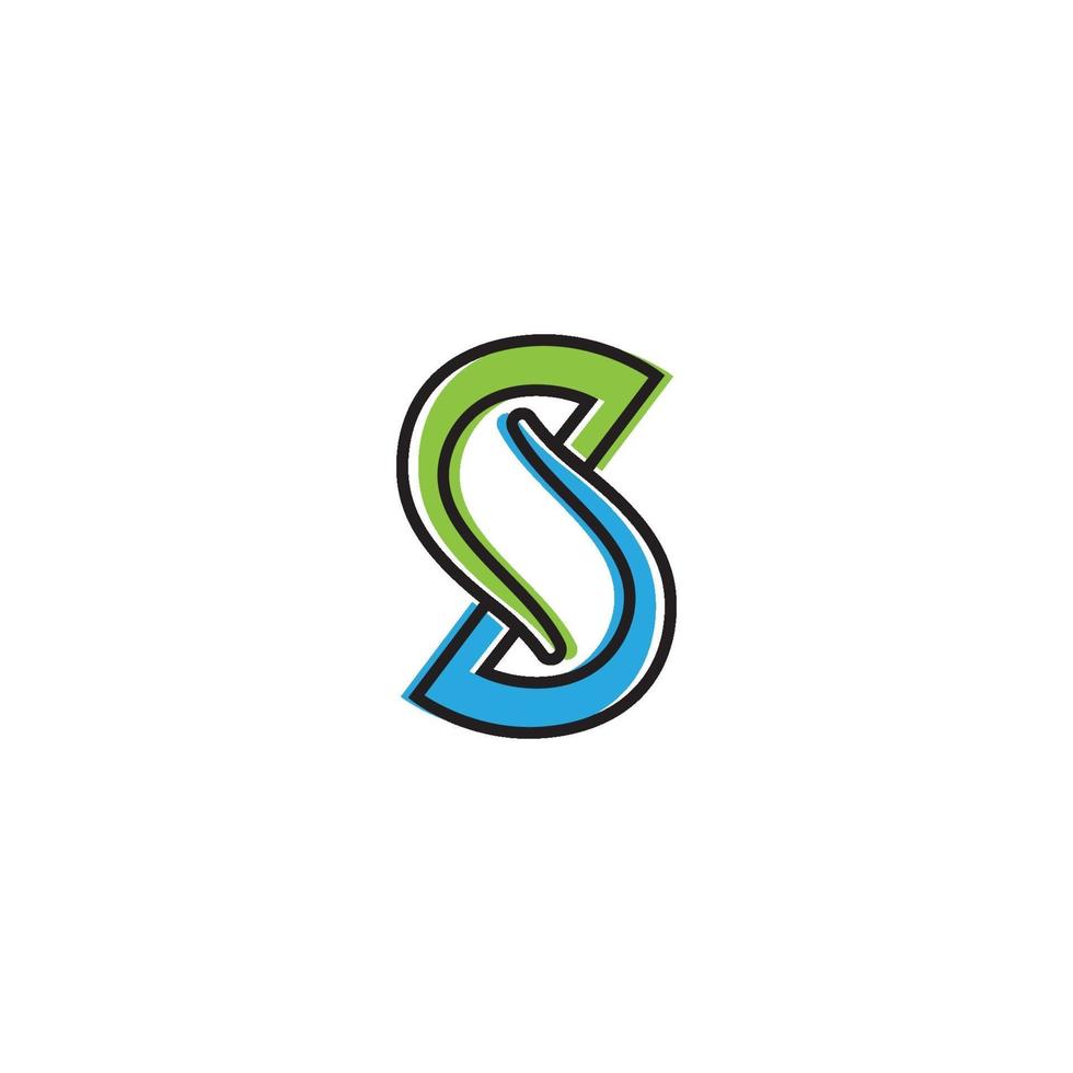 s Brief Logo, Volumen Symbol Design Vorlage Element vektor