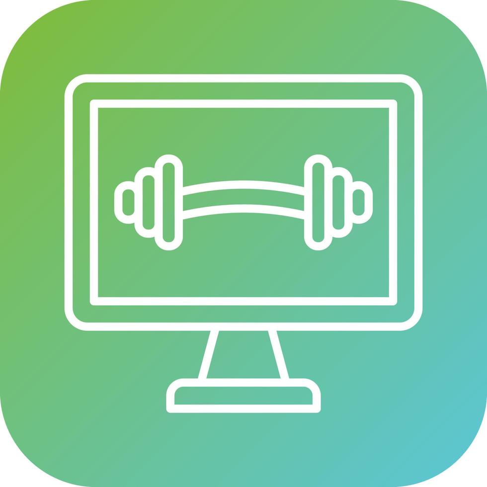 online Fitnessstudio Vektor Symbol Stil