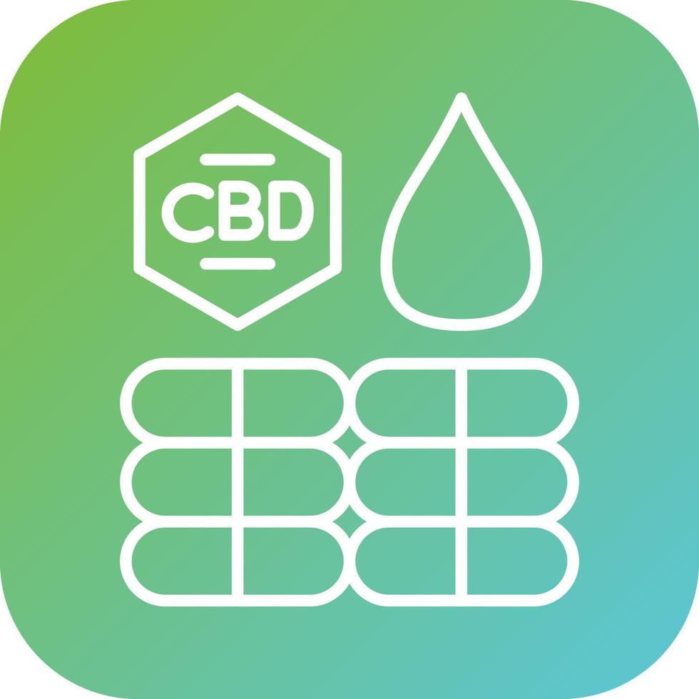 bio cbd pro Kapsel Vektor Symbol Stil