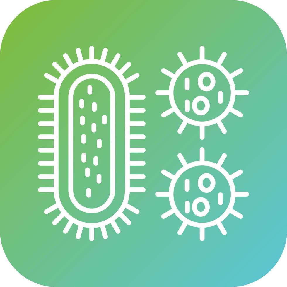 bakterie och virus vektor ikon stil