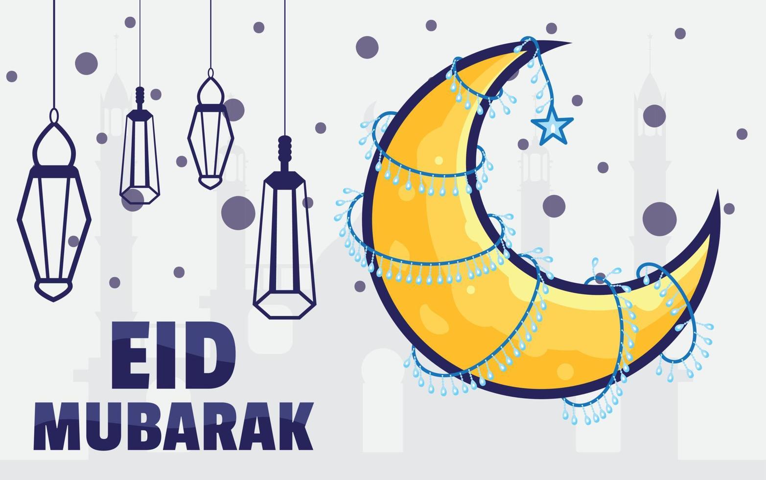 islamisch eid Festival Gruß Karte Hintergrund vektor