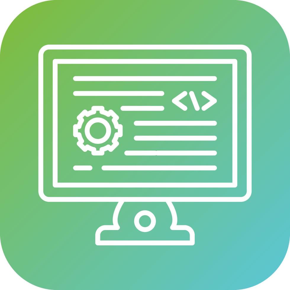Backend Entwicklung Vektor Symbol Stil