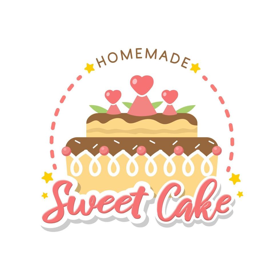 Design für süße Bäckerei und Brotetiketten für Süßwarenladen, Kuchen, Café vektor