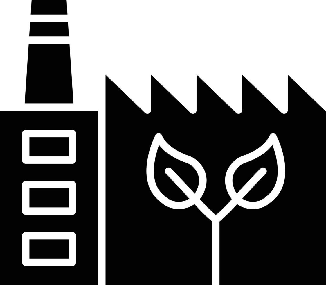 Vektor Design Öko Fabrik Symbol Stil