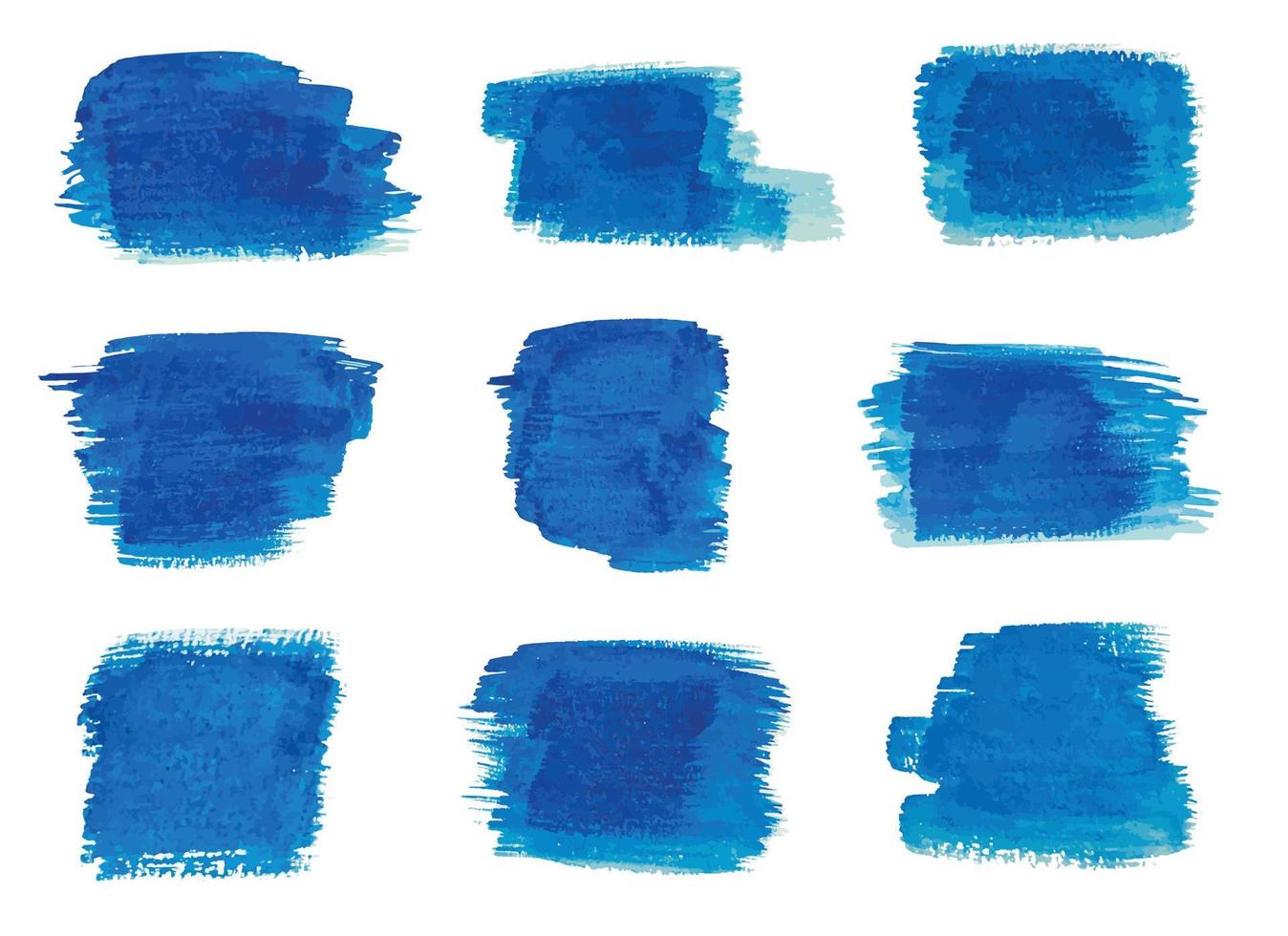 Blau Aquarell Fleck. Aquarell Hintergrund. Blau Aquarell Bürste. Vektor Design