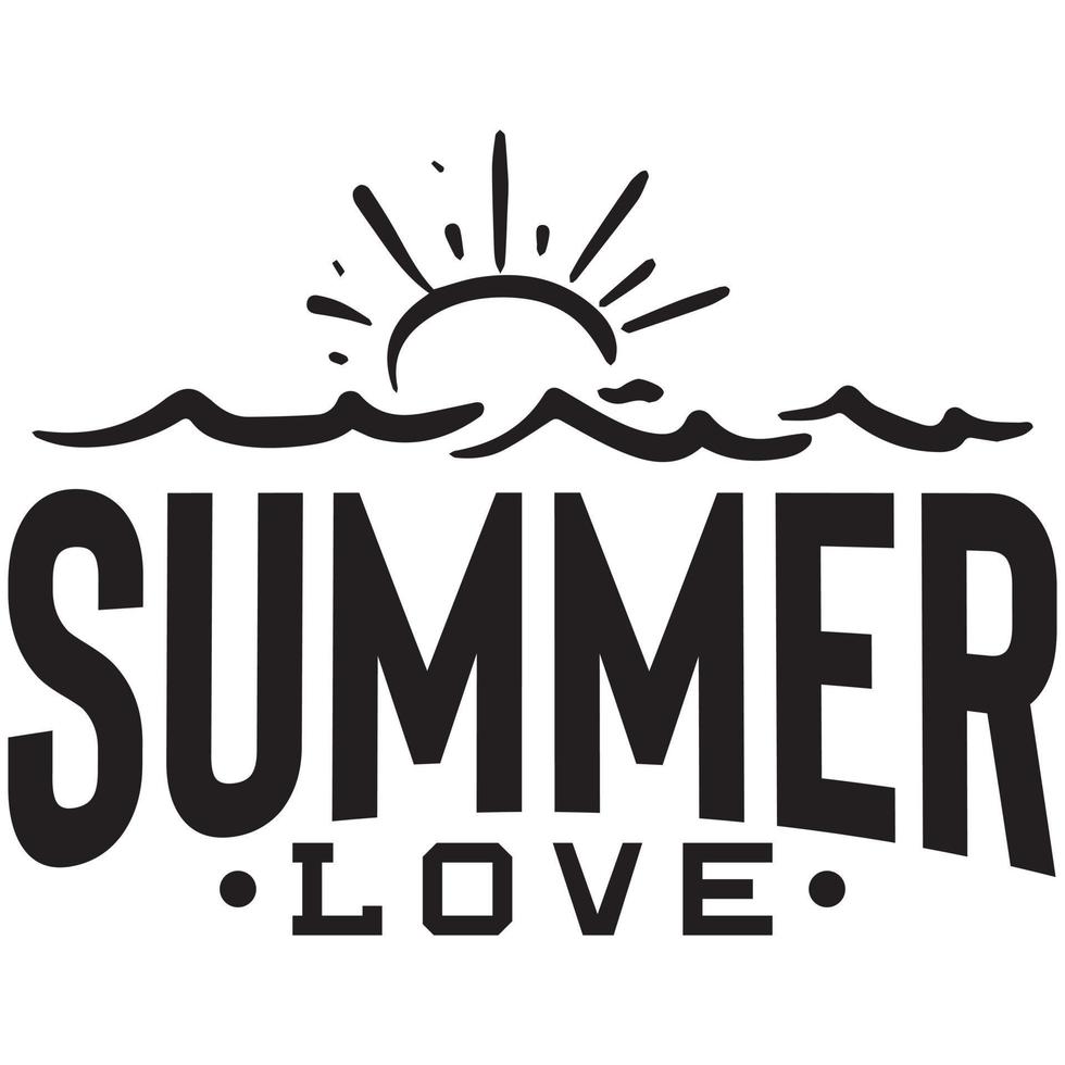 Sommer- Liebe t Hemd Design vektor