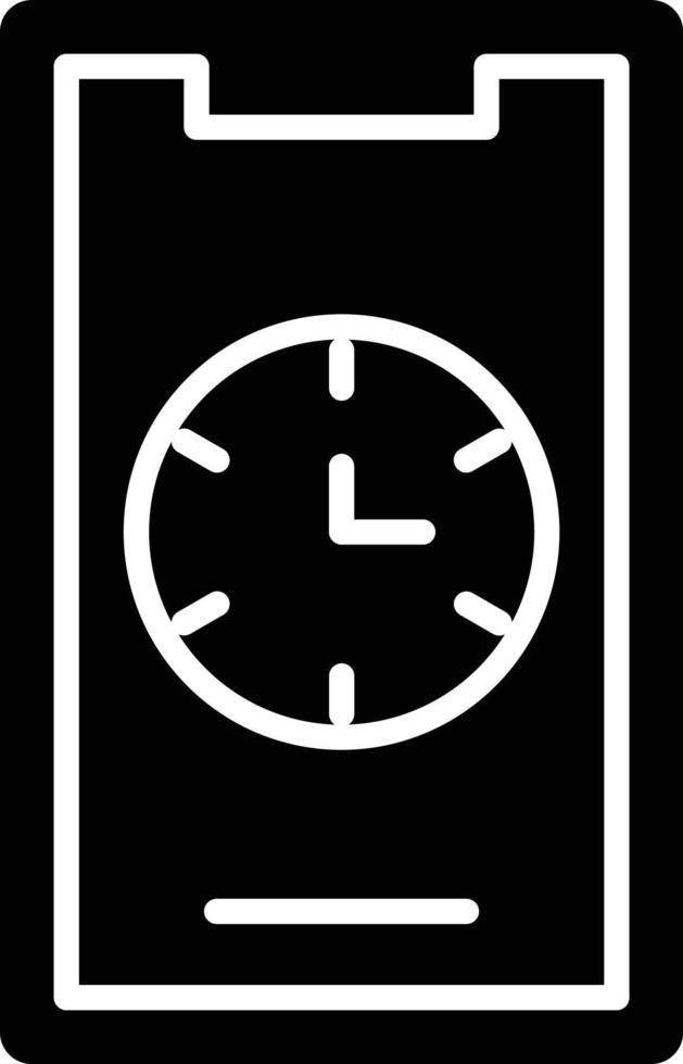 Vektor Design Handy, Mobiltelefon Uhr Symbol Stil