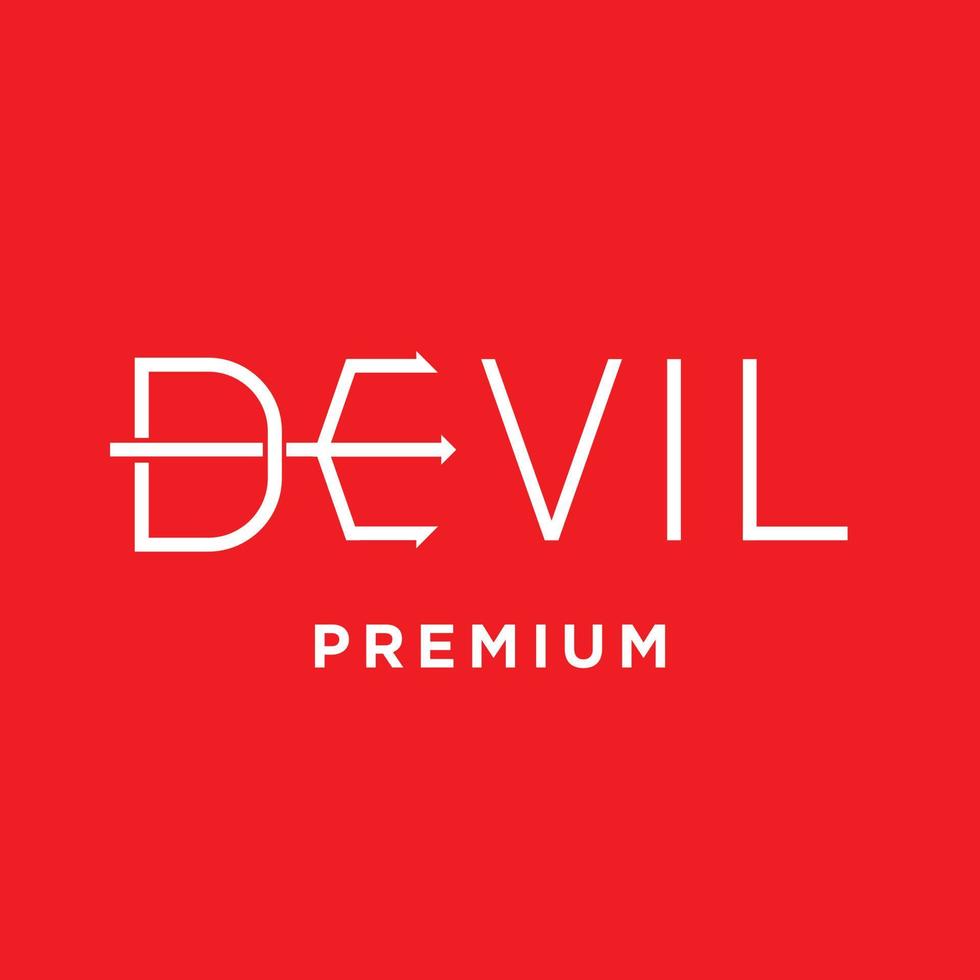 Teufel Hölle Initiale Logo Symbol Design vektor
