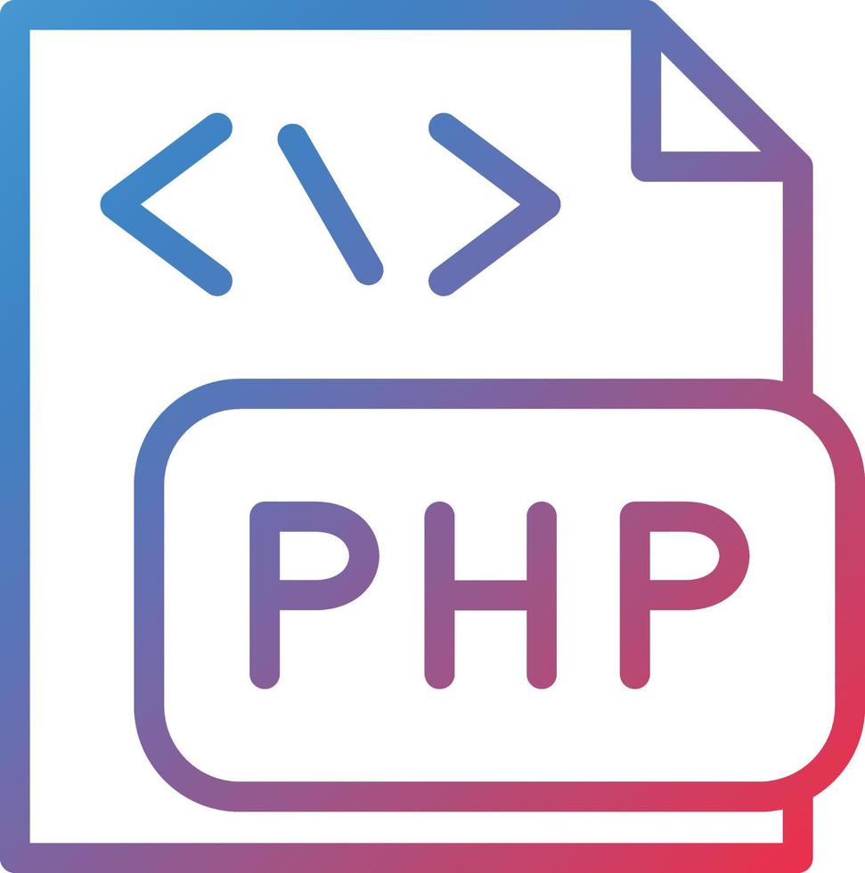 Vektor Design php Datei Symbol Stil