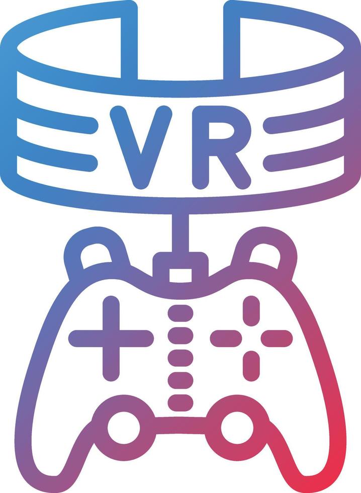 Vektor Design vr Spiel Symbol Stil