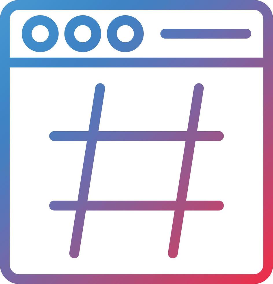 Vektor Design Hashtag Symbol Stil