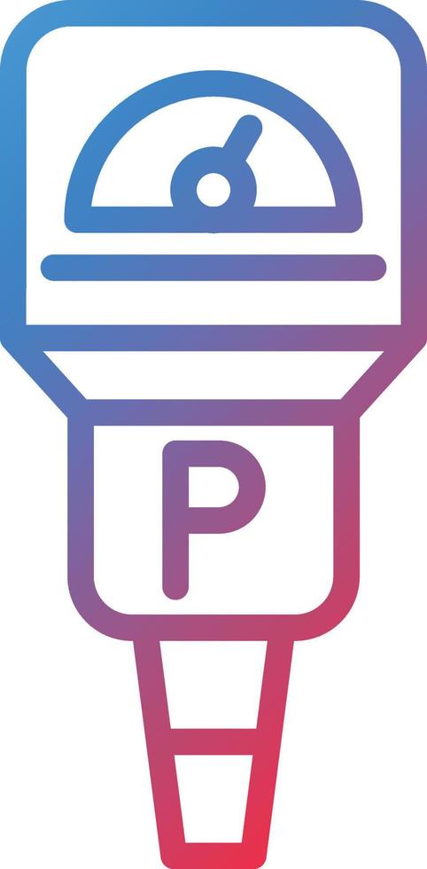 Vektor Design Parkplatz Meter Symbol Stil