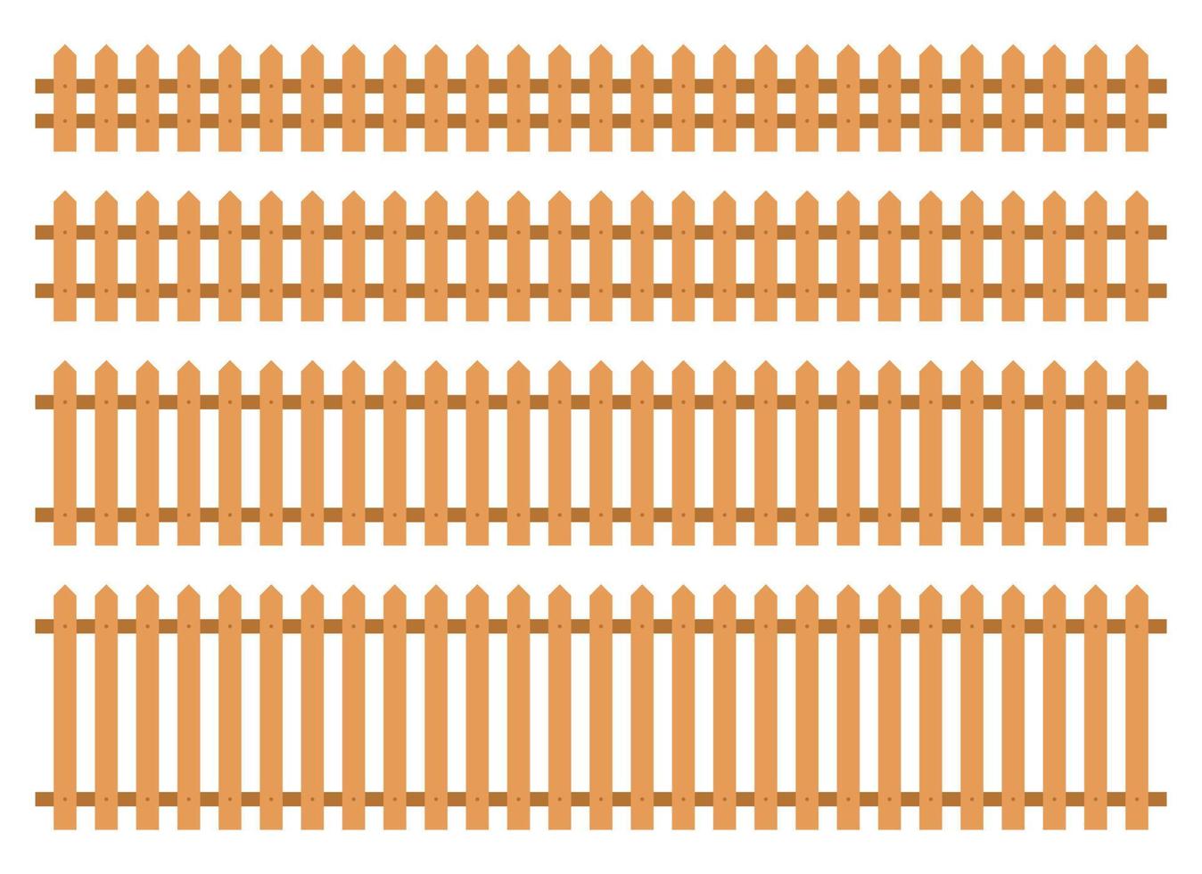 färgad staket i platt stil vektor illustration isolerat på vit