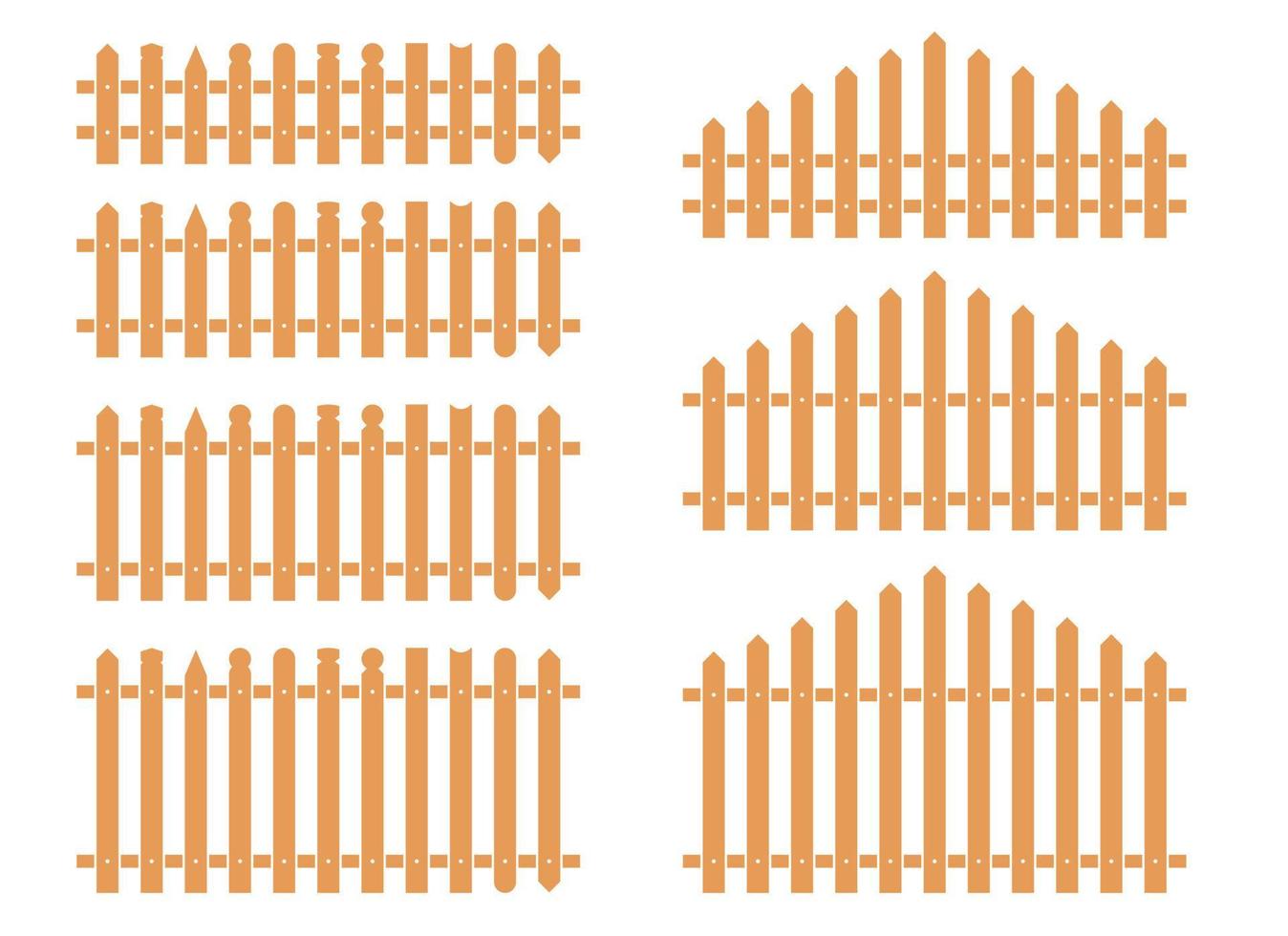 farbig Zaun im eben Stil Vektor Illustration isoliert auf Weiß