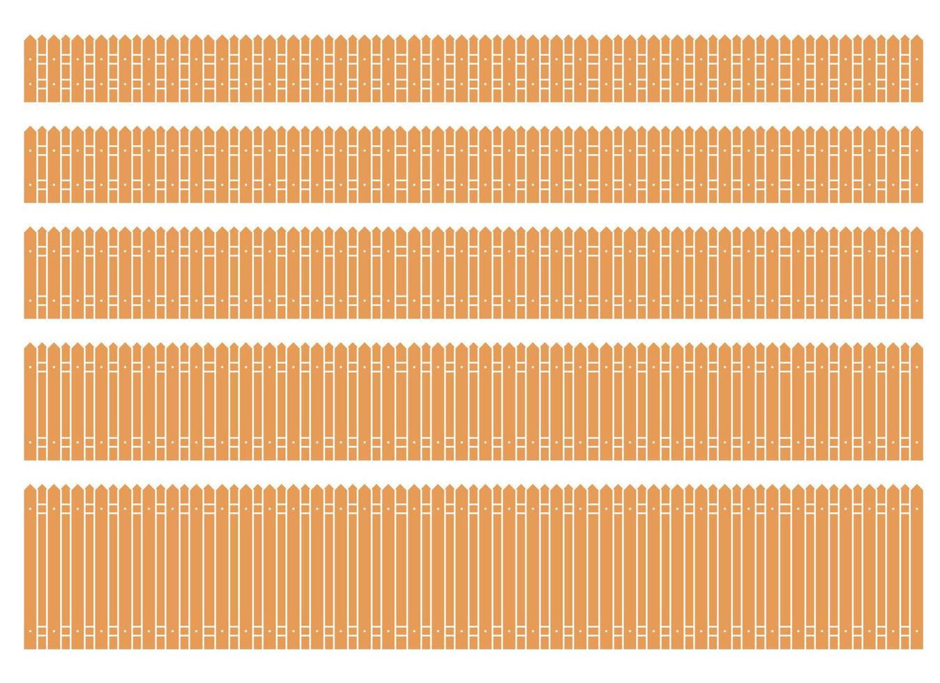 färgad staket i platt stil vektor illustration isolerat på vit