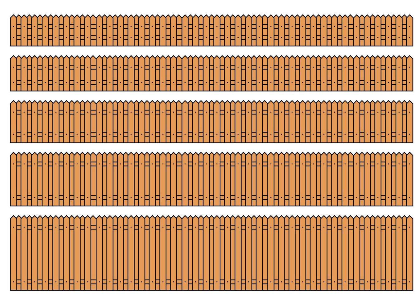 färgad översikt staket i platt stil vektor illustration isolerat på vit