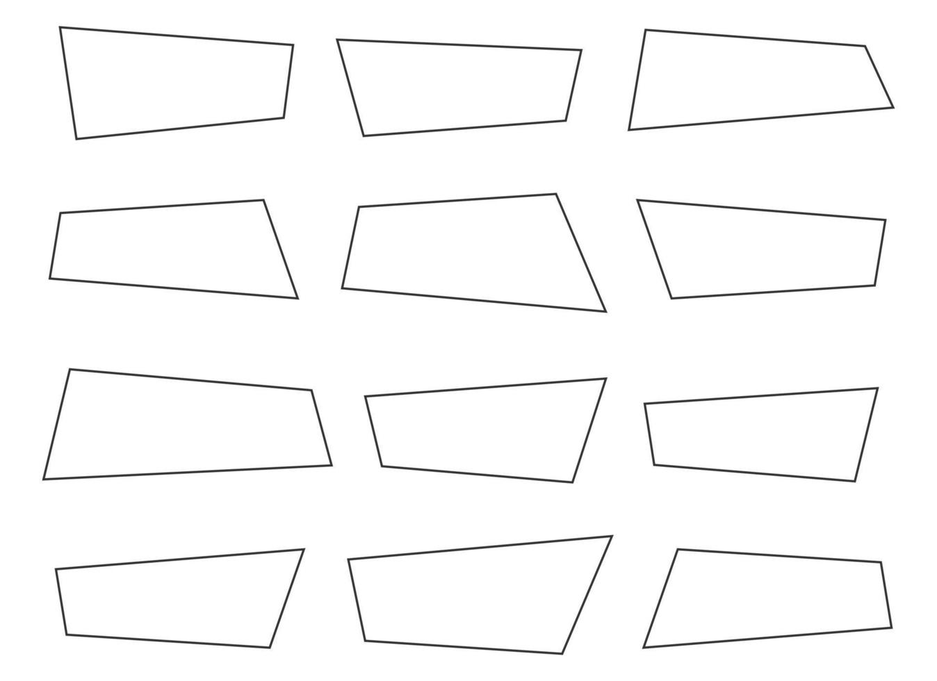 geometrisk linje banderoller i platt stil vektor illustration isolerat på vit