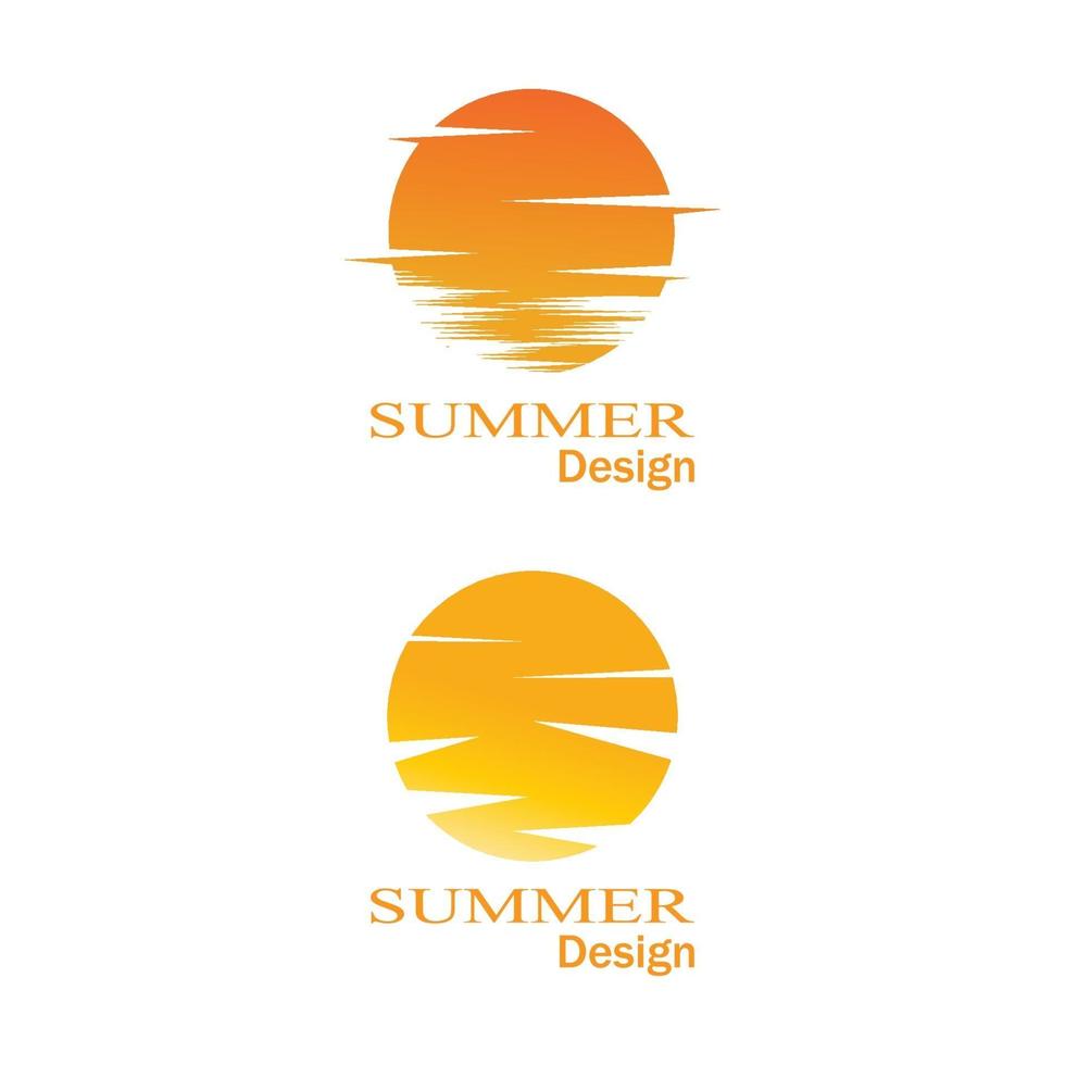 Sonne Vektor-Illustration Symbol Logo Vorlage Design-Set vektor