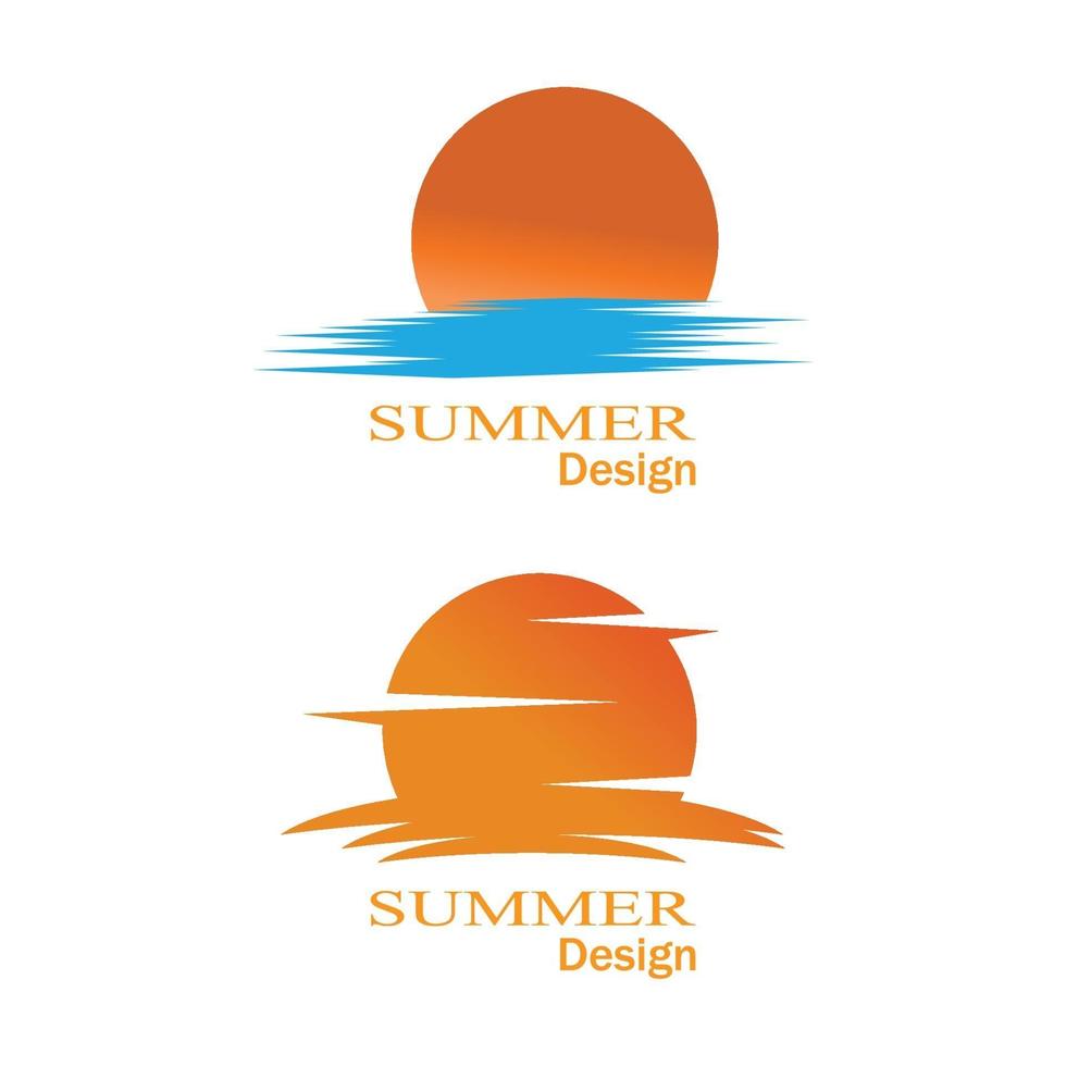 Sonne Vektor-Illustration Symbol Logo Vorlage Design-Set vektor