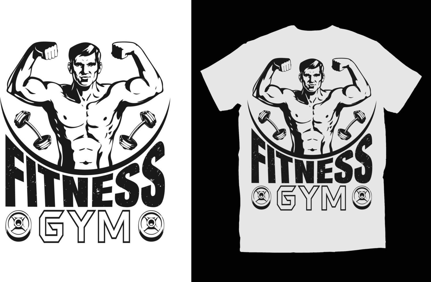 Fitness-T-Shirt-Design vektor