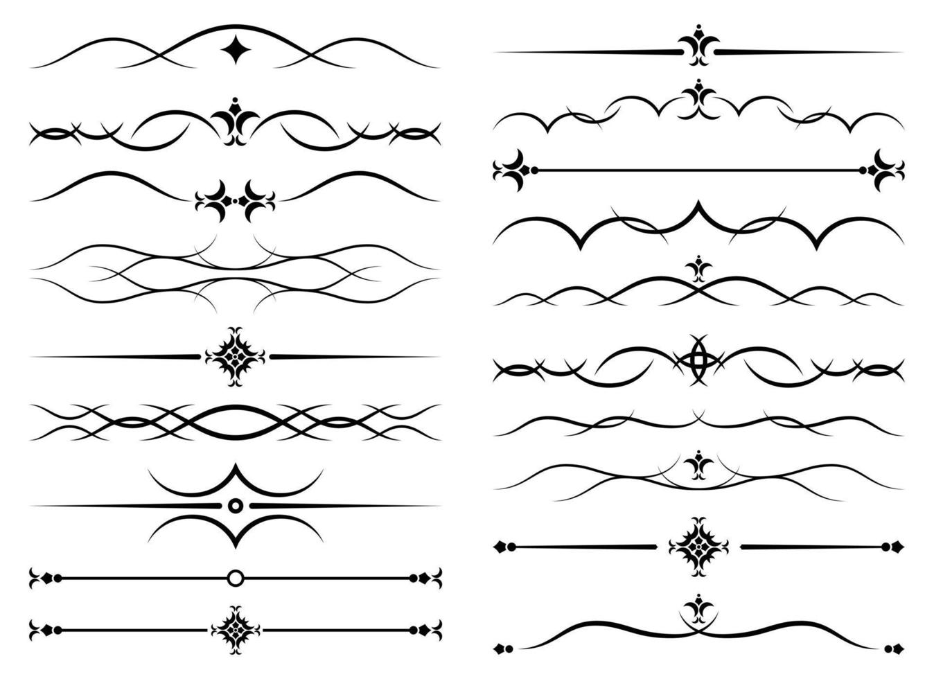 årgång dekoration, calligraphic prydnad, hörn och avdelare vektor illustration