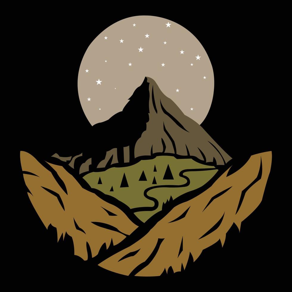 de berg vektor logotyp mall. de huvud symbol av de logotyp är två berg.