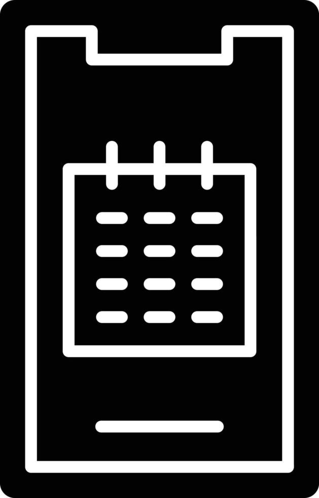 Vektor Design Handy, Mobiltelefon Kalender Symbol Stil