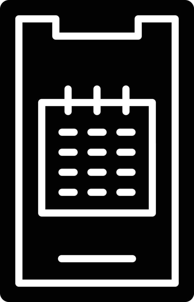 vektor design mobil kalender ikon stil