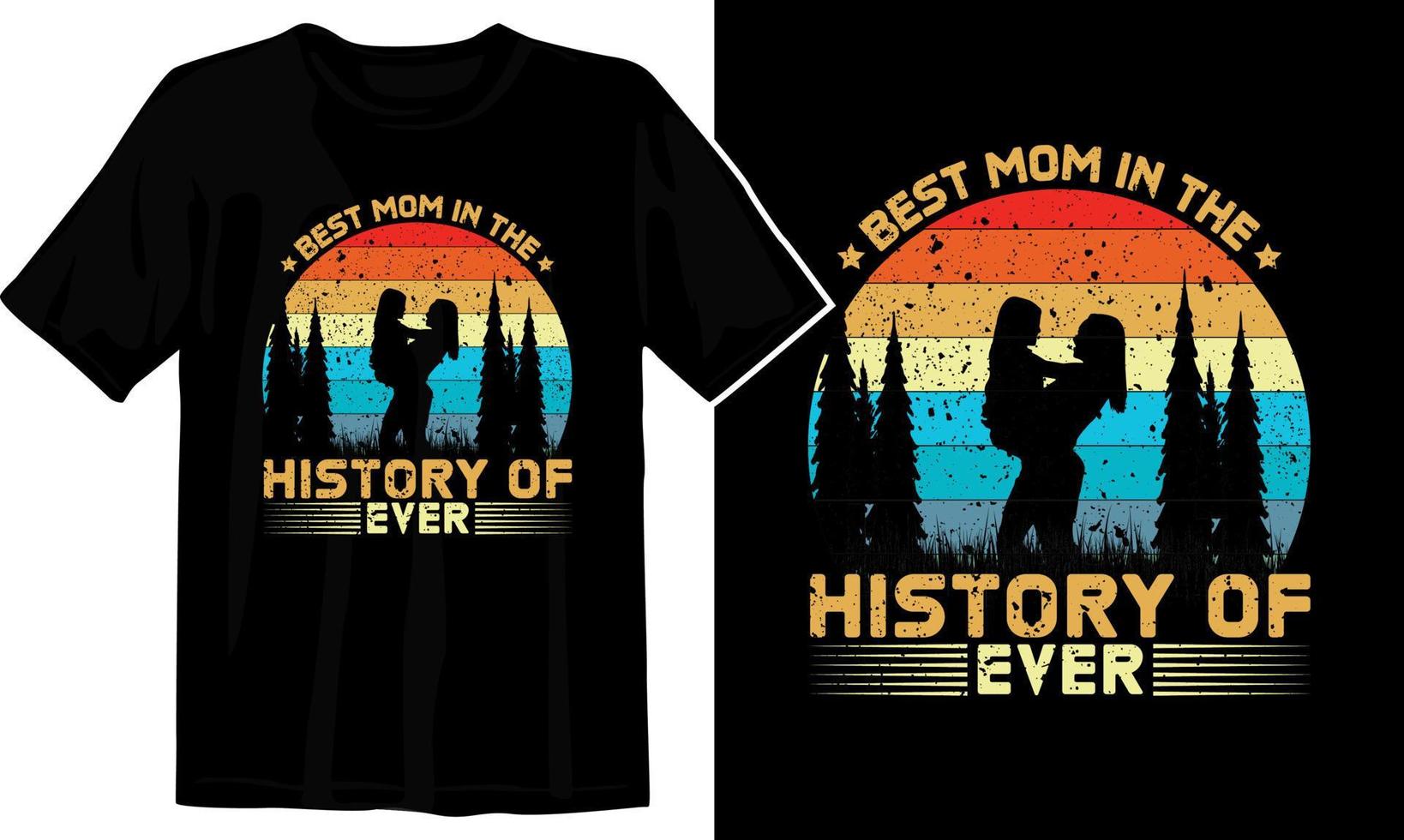 Jahrgang Mutter Tag T-Shirt Design zum Mama t Hemd Design Vektor