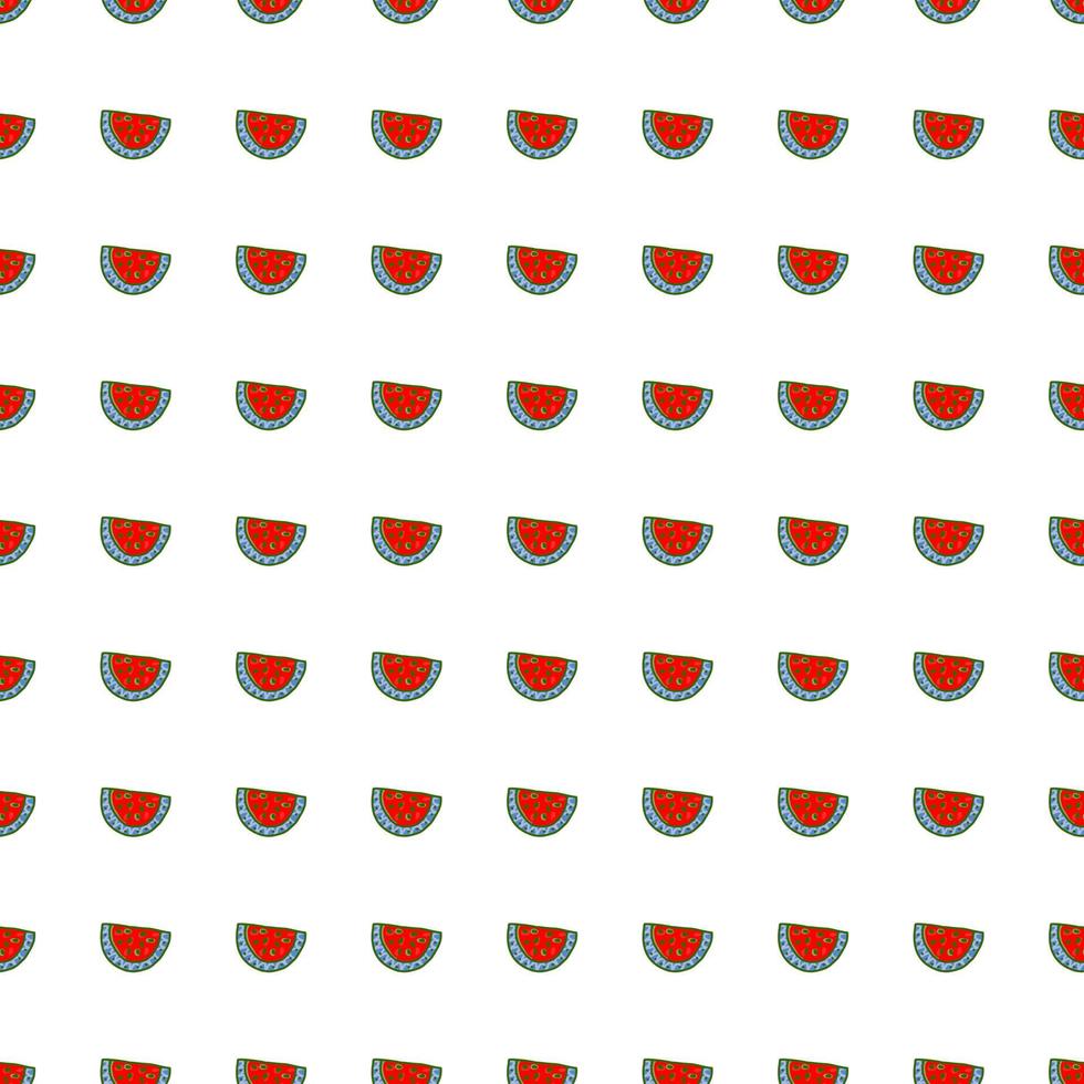 nahtlos Muster mit Wassermelone Scheiben. süß Obst Hintergrund vektor