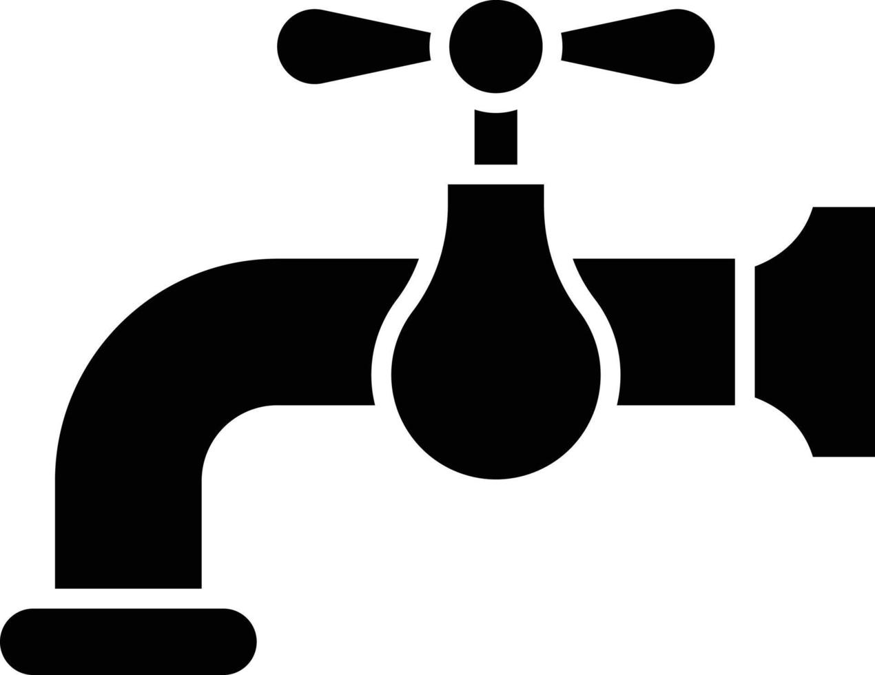 Vektor Design Wasser Zapfhahn Symbol Stil