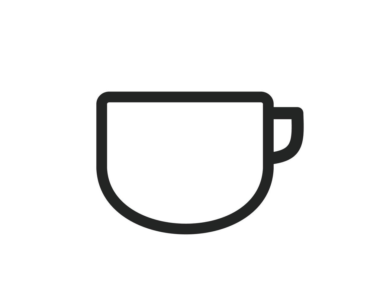 dryck kopp ikon isolerat på vit bakgrund vektor