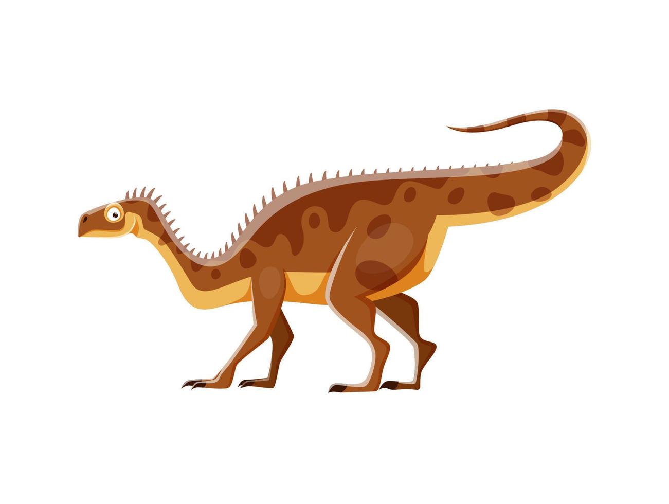Plateosaurus isoliert Dinosaurier Karikatur Charakter vektor
