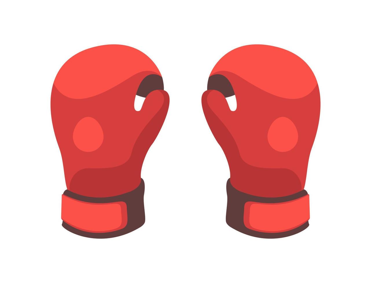 röd boxning handskar tecknad serie isolerat vektor ikon illustration