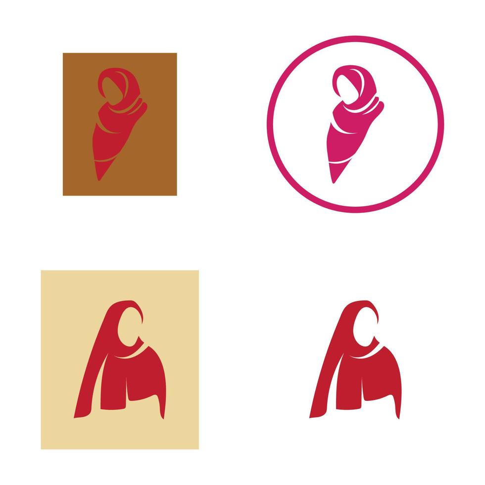 Hijab Logo einfach Design vektor