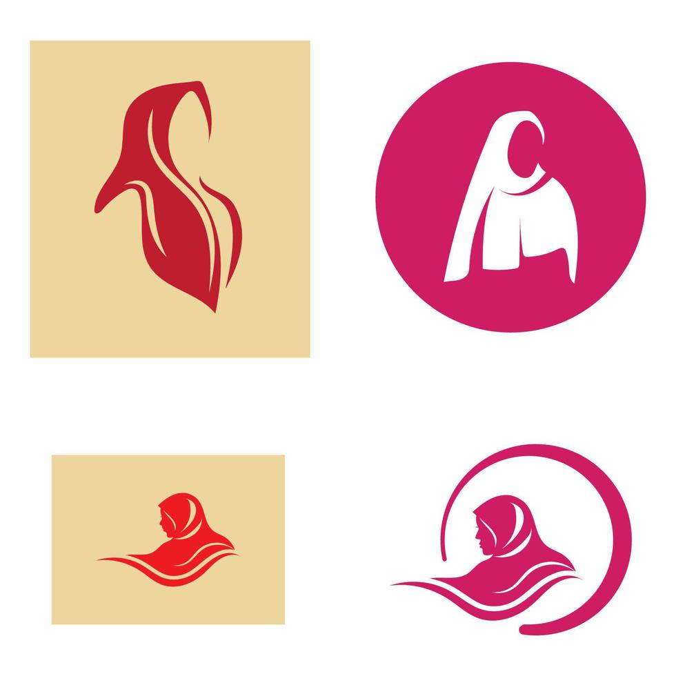 Hijab Logo einfach Design vektor