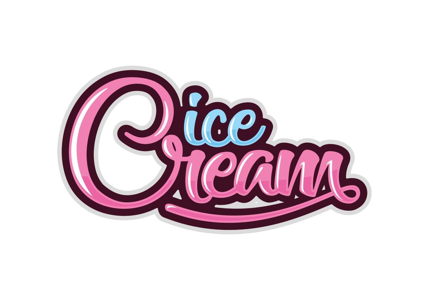 Eiscreme-Logo-Design-Vektor vektor