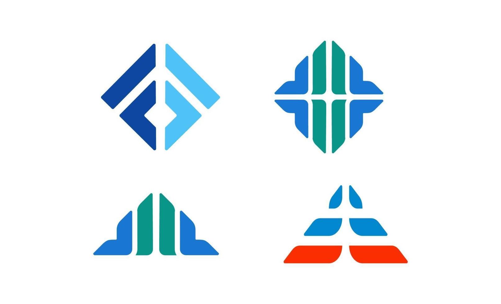 samling av abstrakt logotypdesign vektor