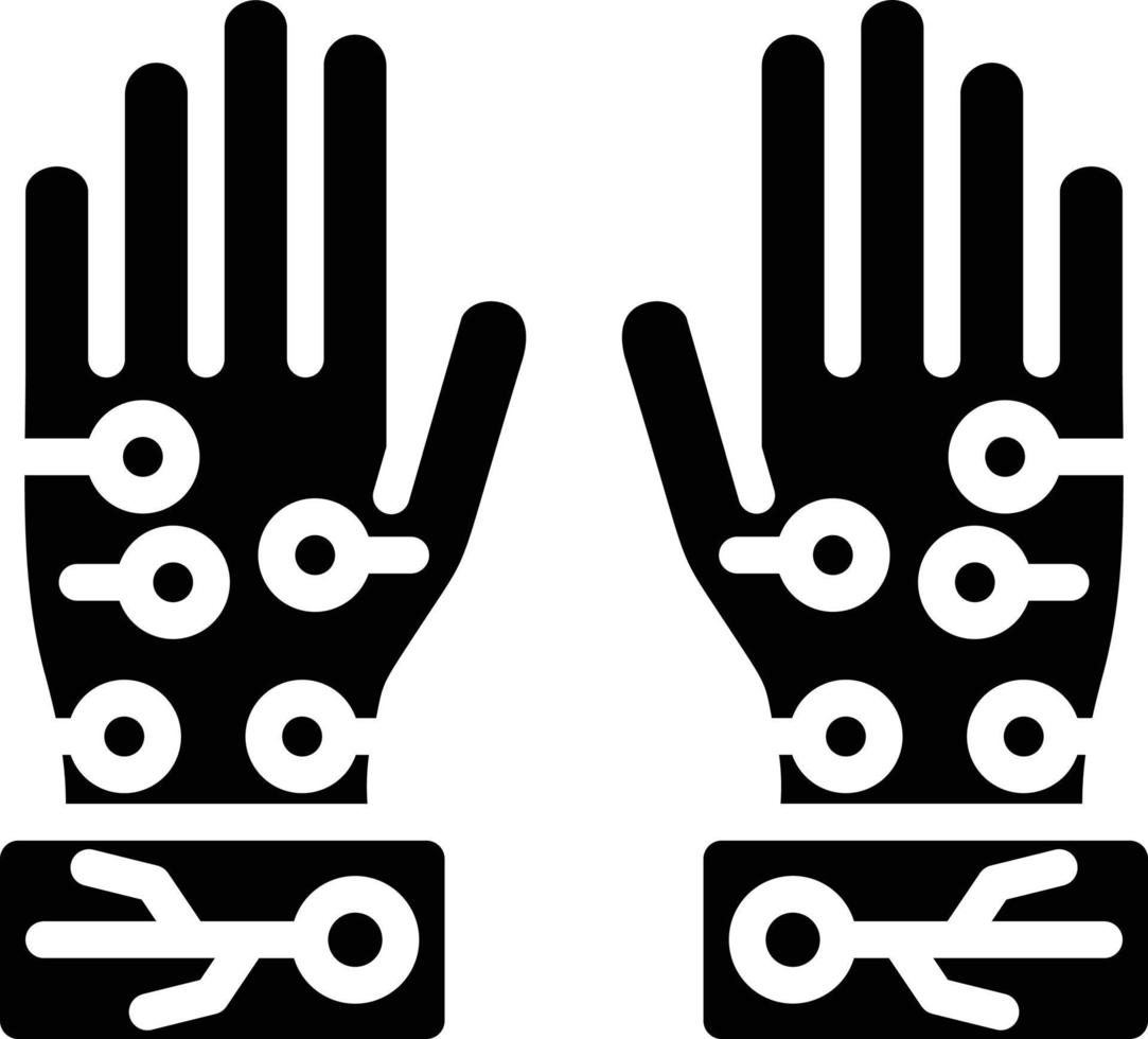 verdrahtet Handschuhe Vektor Symbol Stil