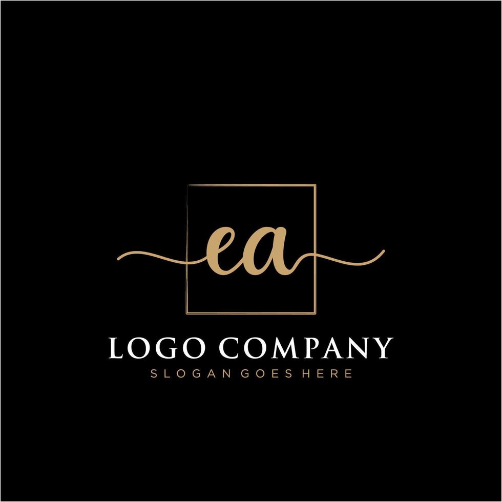 Initiale ea feminin Logo Sammlungen Vorlage. Handschrift Logo von Initiale Unterschrift, Hochzeit, Mode, Schmuck, Boutique, Blumen- und botanisch mit kreativ Vorlage zum irgendein Unternehmen oder Geschäft. vektor