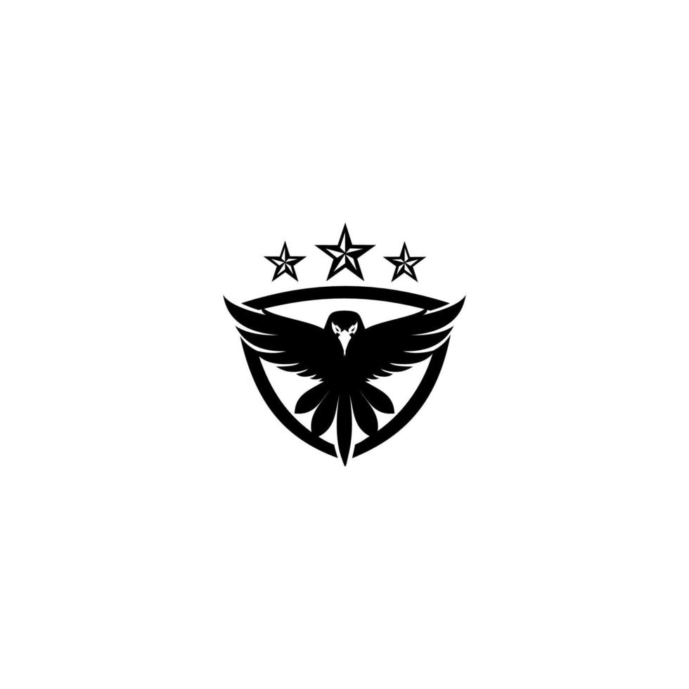 Adler-Vogel-Logo-Vorlage. kreatives Adlersymbol. Luxus-Falcon-Hawk-Logo. vektor